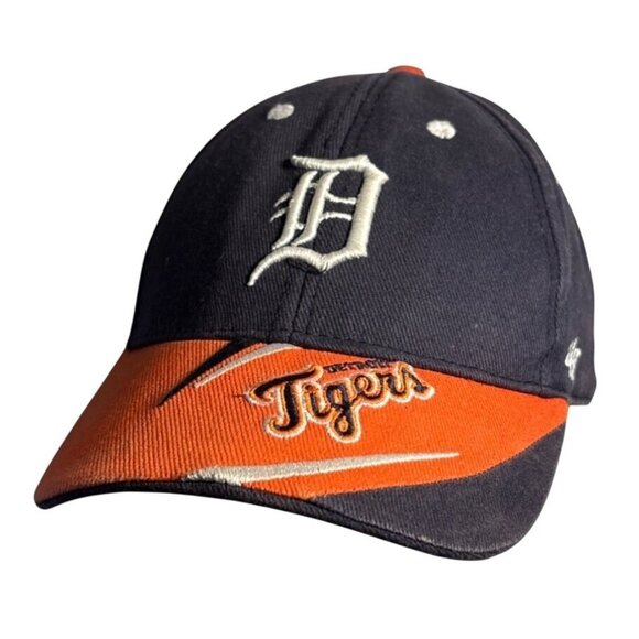 Detroit Tigers Kids Cap By 47 Brand Blue Orange White - Picture 1 of 8